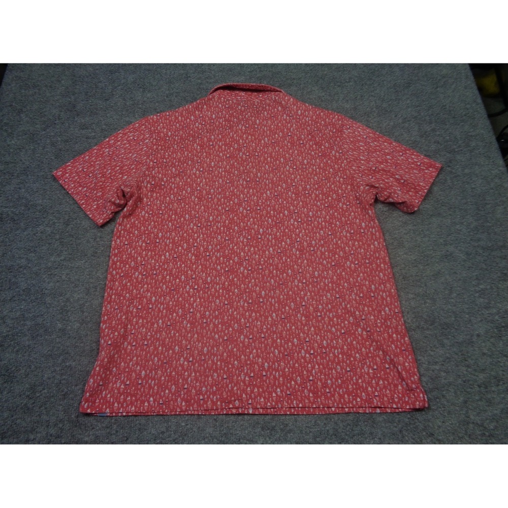 Peter Millar Shirt Mens M Red Seaside Polo Regatta Sailboat AOP Pima Cotton - Picture 5 of 11